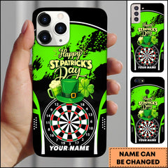 Maxcorners St Patrick’s Day Darts Board Shamrock Beer Art Personalized Name Phone Case