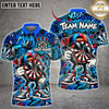 Maxcorners Darts & Patriotic Skull Dartboard Graphic Multicolor Customized Name, Team Name 3D Shirts