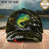 Maxcorners Fishing Camouflage Water Splash Rod Reel Personalized 3D Cap (12 Fish Species)