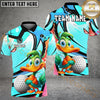 Maxcorners Golf Cartoon Duck Graffiti Personalized Name, Team Name 3D Shirt (4 Colors)