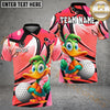 Maxcorners Golf Cartoon Duck Graffiti Personalized Name, Team Name 3D Shirt (4 Colors)