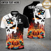 Maxcorners Disc Golf Punished Skull Flame Personalized Name, Team Name 3D Shirt (4 Colors)