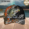 Maxcorners Fishing Orange Camo Graphic Personalized 3D Cap