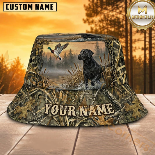 Maxcorners Deer Hunting Mountain Creek Wilderness Personalized Name 3D Bucket Hat