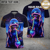 Maxcorners Golf Cat Neon Style Personalized Name, Team Name 3D Shirt (4 Colors)
