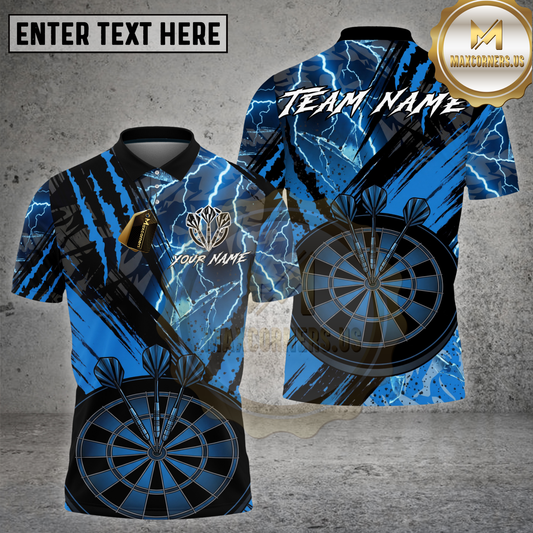 Maxcorners Dart Electric Strike Triple Dartboard Multicolor Options Personalized Name, Team Name 3D Shirt (4 Colors)