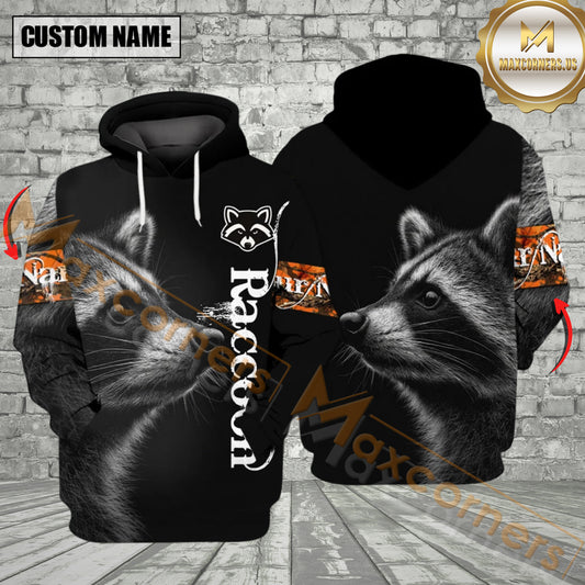 Maxcorners Custom Name Deep Raccoon Hunting All Over Print Shirt
 Best Gift For Hunter