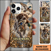 Maxcorners Duck Hunting German Wirehaired Pointer Rustic Hunting Marsh Personalized Name 3D Phone Case - German Shorthaired Pointer