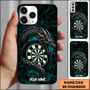 Maxcorners Darts Black Dragon Dartboard Multicolor Personalized Name 3D Phone Case