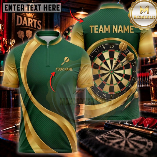 Maxcorners Darts & Dynamic Dartboard Curved Stripe Graphic Multicolor Customized Name, Team Name 3D Shirts