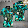 Maxcorners Golf Angry Wolf Chaos Graphic Design Personalized Name, Team Name 3D Shirt (4 Colors)
