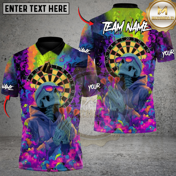 Maxcorners Neon Reaper Darts Personalized Name 3D Unisex Shirt
