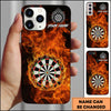 Maxcorners Darts Fire Flame Dartboard Personalized Name Phone Case