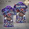 Maxcorners Darts & Patriotic Skull Dartboard Graphic Multicolor Customized Name, Team Name 3D Shirts