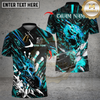 Maxcorners Bowling Flame Skull Strike Multicolor Customized Name, Team Name 3D Shirts