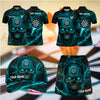 Maxcorners Darts Skull Dartboard Lightning Design Personalized Team Sportswear Set - Polo Shirt, Cap & Skorts