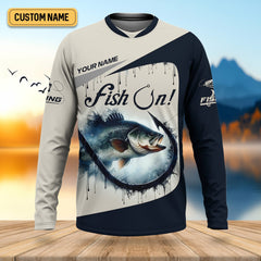 Maxcorners Bass Fishing Shirt, Long Sleeve Sun Shirt, Camo Long Sleeve Shirt, Mens Fishing Shirt