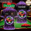 Maxcorners Pool Player Gear Glowing Billiard Art Multicolor Customized Name 3D Shirt