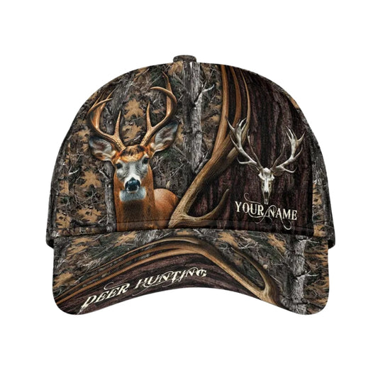 Maxcorners Custom Deer Hunting Camo Baseball Cap, Custom Deer Hunting Caps LM0402