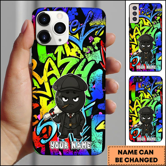 Maxcorners Bowling Colorful Graffiti Ball Character Personalized Name Phone Case