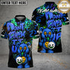 Maxcorners Golf Bear Scary Teddy Graffiti Style Personalized Name, Team Name 3D Shirt (4 Colors)