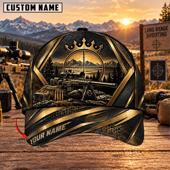 Maxcorners Long Range Shooting Crown Legacy Personalized Name 3D Cap