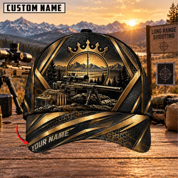 Maxcorners Long Range Shooting Crown Legacy Personalized Name 3D Cap