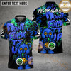 Maxcorners Disc Golf Bear Scary Teddy Graffiti Style Personalized Name, Team Name 3D Shirt (4 Colors)