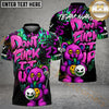 Maxcorners Golf Bear Scary Teddy Graffiti Style Personalized Name, Team Name 3D Shirt (4 Colors)