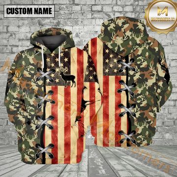 Maxcorners America Deer Hunter All Over Print Shirt Best Gift For Hunter