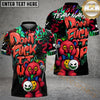 Maxcorners Golf Bear Scary Teddy Graffiti Style Personalized Name, Team Name 3D Shirt (4 Colors)