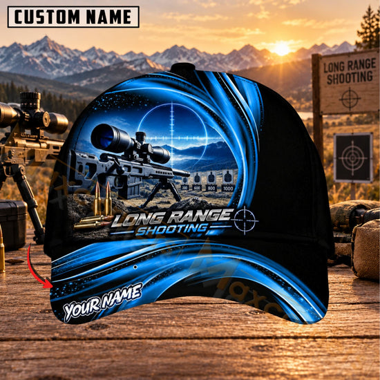 Maxcorners Long Range Shooting Blue Energy Precision Personalized Name 3D Cap