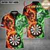 Maxcorners Darts Fire And Ice Furious Wolf Mascot Dual Element Target Board Graphic Multicolor Customized Name, Team Name 3D Shirts