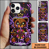 Maxcorners Darts Graffiti Teddy Bear Dartboard Multicolor Personalized Name 3D Phone Case