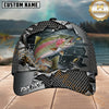 Maxcorners Fishing Torn Metal Mesh Personalized 3D Cap