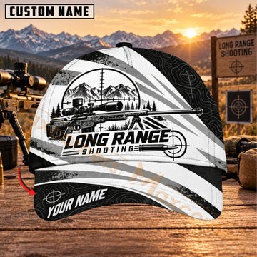 Maxcorners Long Range Shooting Monochrome Logo Personalized Name 3D Cap