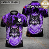Maxcorners Disc Golf Flaming Wolf Design Personalized Name, Team Name 3D Shirt (4 Colors)