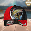 Maxcorners Fishing Red Black Water Splash Personalized 3D Cap