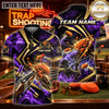 Maxcorners Trap Shooting Shotgun & Target Burst Motion Graphic Multicolor Customized Name, Team Name 3D Shirts