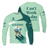 Maxcorners Can't Work Today Feelin Under Par Custom Men's Golf Polo Shirt, Funny Golf Shirt, Gift For Golfers