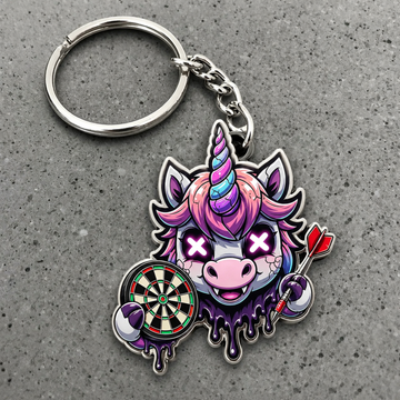 Maxcorners Darts Zombie Unicorn 3D Keychain And Ornament