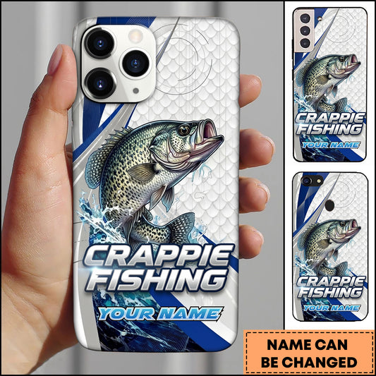 Maxcorners Fishing Phone Case Splash Art Fishing Phone Case Custom Name (8 Fish Species)