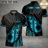Maxcorners Golf Black Gold Flaming Personalized Name, Team Name 3D Shirt (6 Colors)