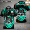 Maxcorners Disc Golf Flaming Wolf Design Personalized Name, Team Name 3D Shirt (4 Colors)