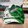 Maxcorners Fishing White Green Lava Sport Personalized Name Classic 3D Cap Personalized Cap (13 Breeds)