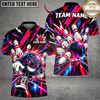 Maxcorners Bowling Cartoon Bunny & Explosive Graffiti Graphic Multicolor Customized Name, Team Name 3D Shirts