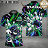 Maxcorners Bowling Cartoon Bunny & Explosive Graffiti Graphic Multicolor Customized Name, Team Name 3D Shirts