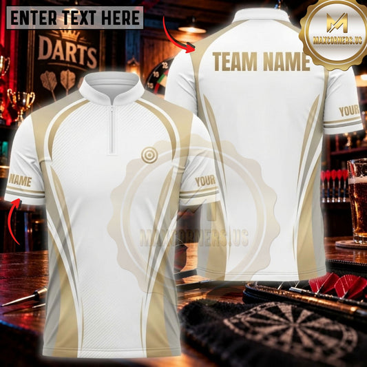 Maxcorners Darts & Minimalist Dartboard Curved Stripe Graphic Customized Name, Team Name 3D Shirts