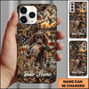 Maxcorners Duck Hunting German Shorthaired Pointer American Flag Golden Forest Personalized Name 3D Phone Case - Boykin Spaniel