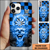 Maxcorners Darts Flaming Demon Dartboard Multicolor Personalized Name 3D Phone Case